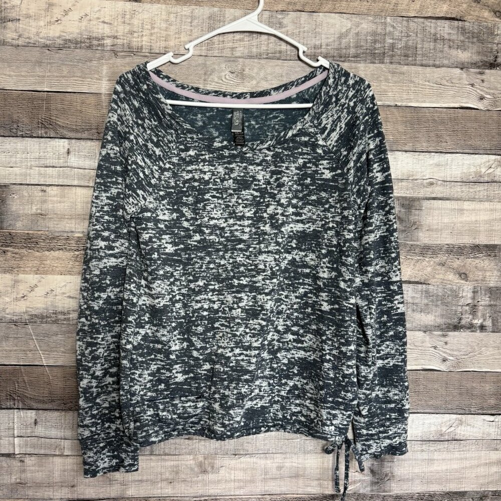 Mountain Hardwear Burned Out Long Sleeve Pullover Gray Women’s XS Outdoor Hiking